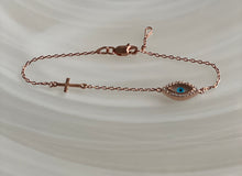 Eye (mati) & Cross bracelet