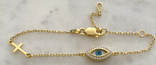 Eye (mati) & Cross bracelet