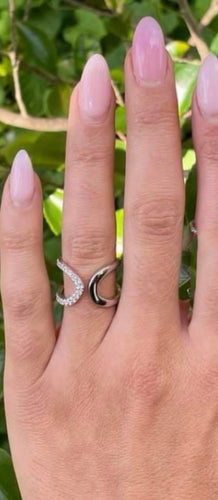 Open wide band ring