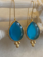 Santorini  Blue quartz earrings