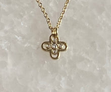 14k diamond cross necklace